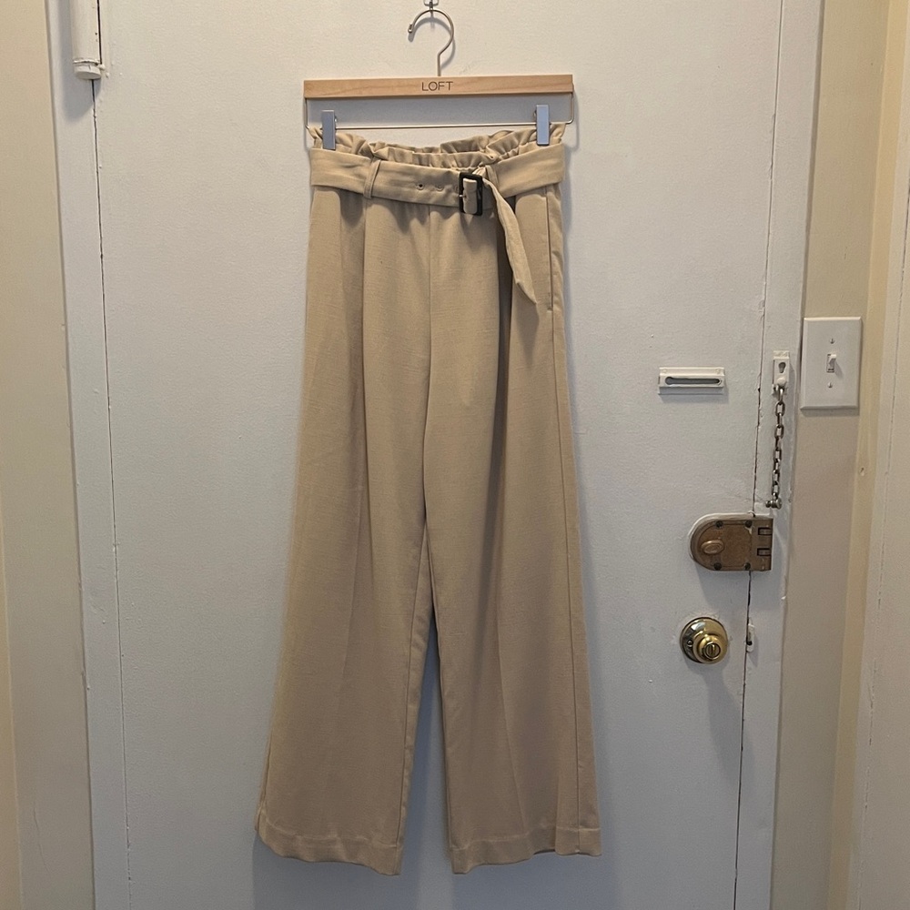Ann Taylor Women’s Tan Wide-Leg Pants
